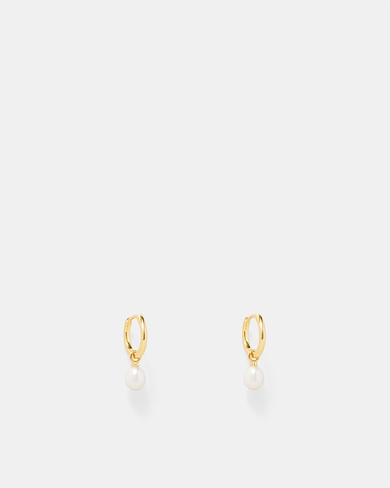 Purete Charm Hoop Earrings
