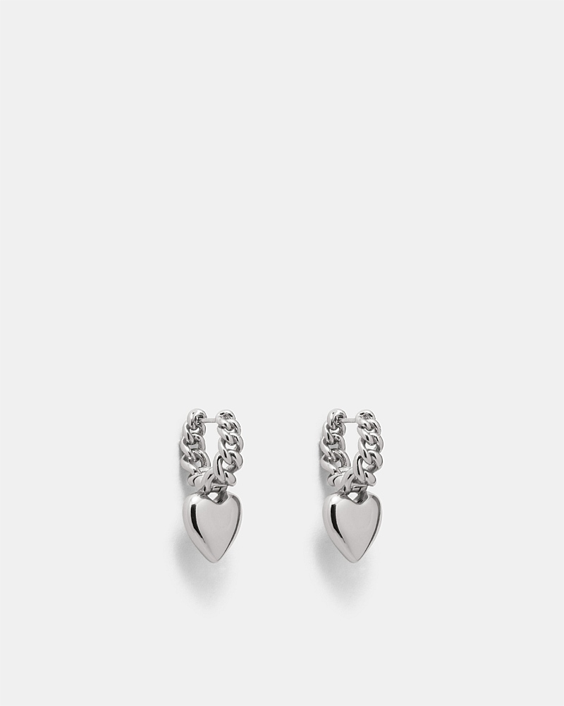Chain Of Hearts Hoop Earrings