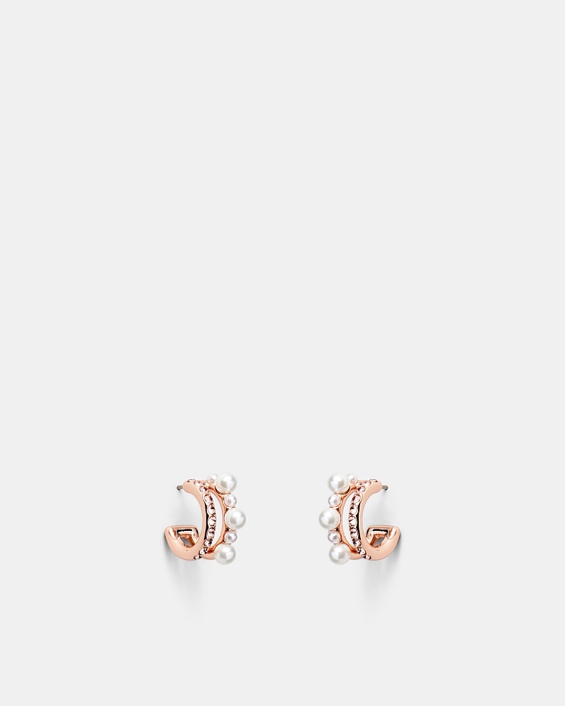 Pearlina Double Hoop Earrings