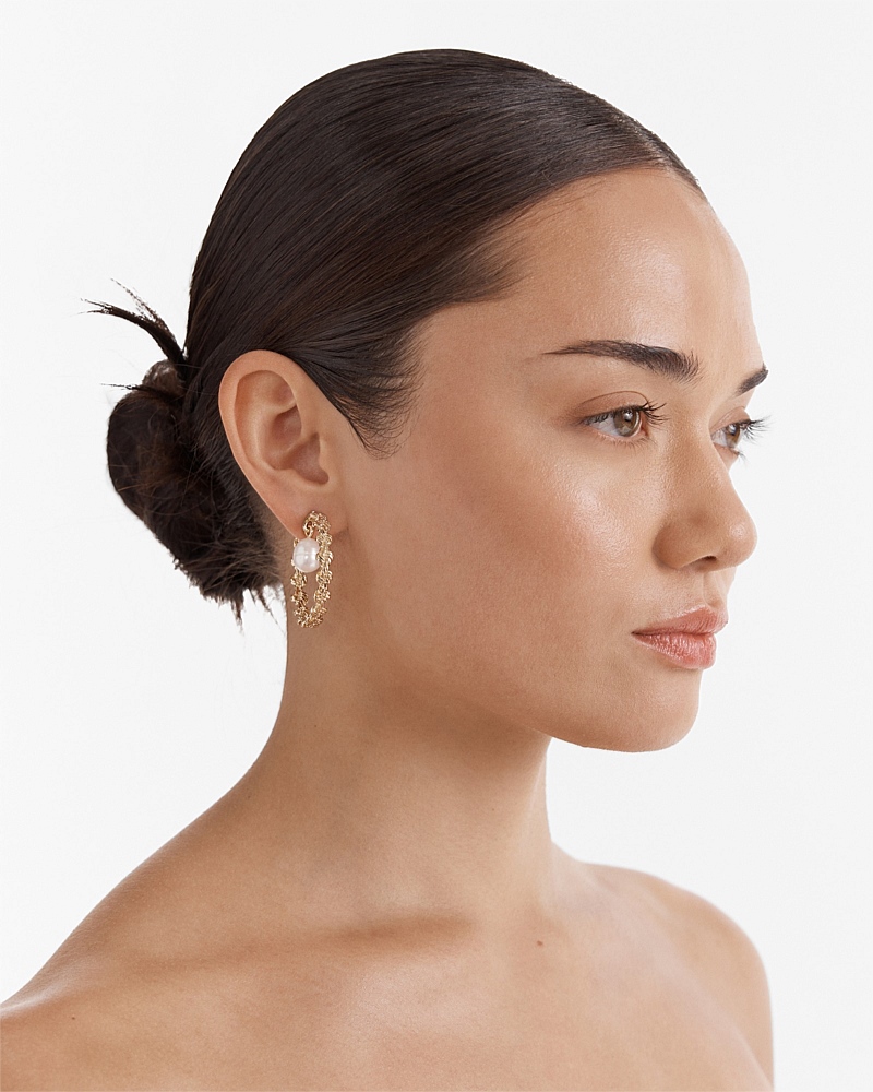Mila Chain Hoop Earrings