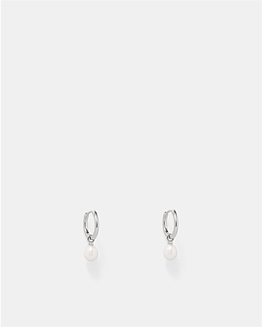 Purete Charm Hoop Earrings