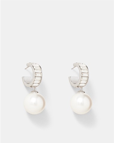 Releve Pearl Hoop Earrings