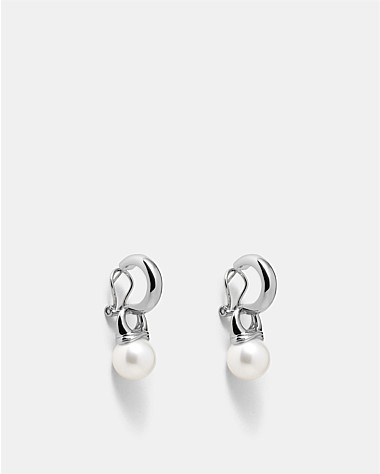 En Pointe Pearl Hoop Earrings