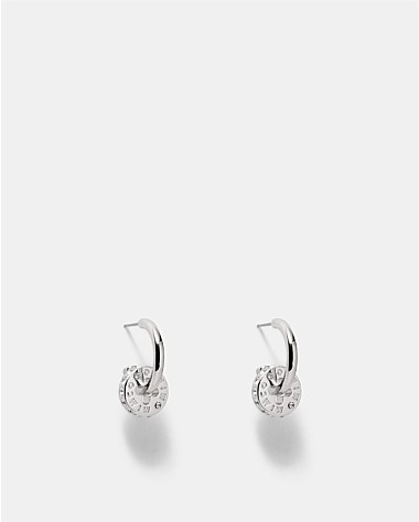 Signatura Charm Hoop Earrings