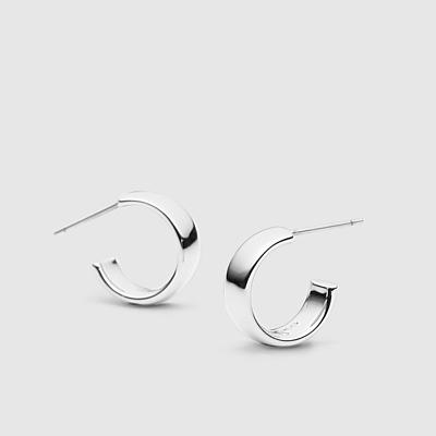 Silver Pivot Hoop Earrings - Hoop Earrings | Mimco