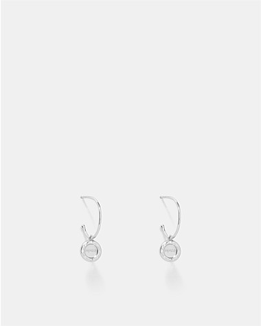 Lune Charm Hoop Earrings