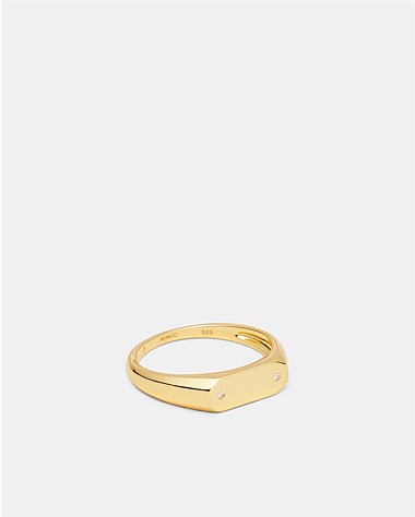 Oblique Signet Ring