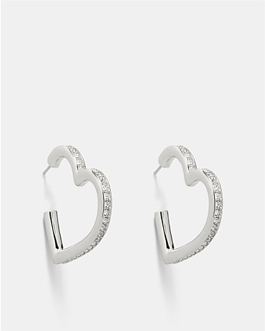 Passionate Heart Hoop Earrings