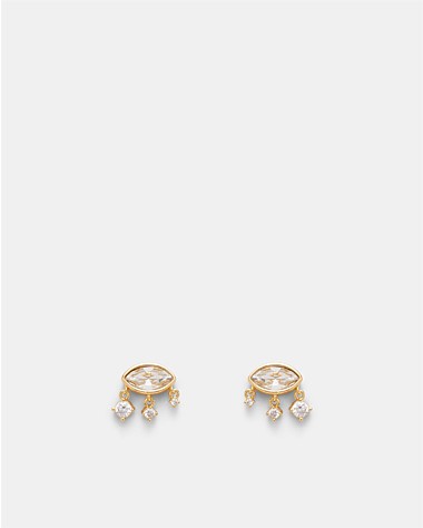 Nazar Crystal Stud Earrings