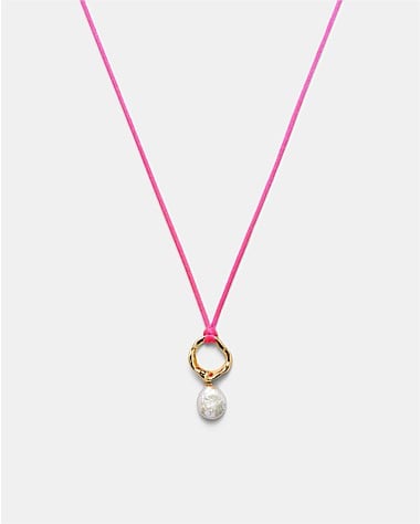 Kaia Pearl Cord Necklace