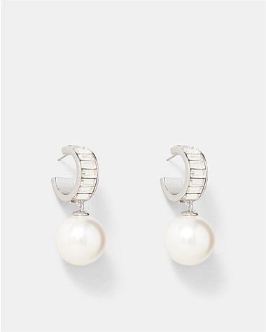 Releve Pearl Hoop Earrings