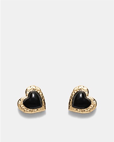 Sorrowful Heart Stud Earrings