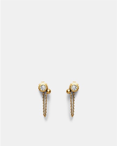 Bubbly Chain Stud Earrings