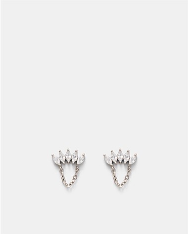 Flock Chain Stud Earrings