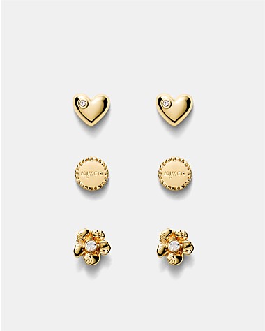 Heartfelt Stud Earrings Set