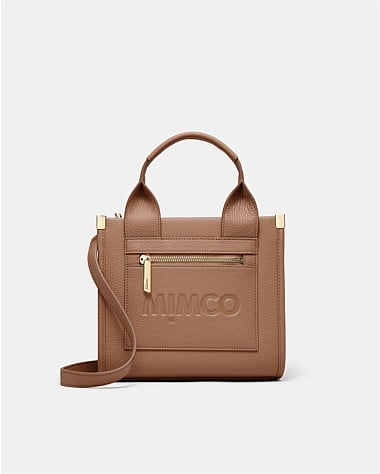 Patch Leather Mini Tote Bag