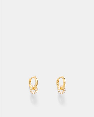Nimbus Charm Hoop Earrings