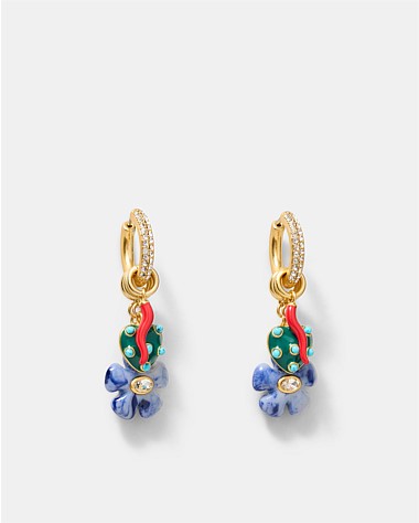 Talisman Charm Hoop Earrings