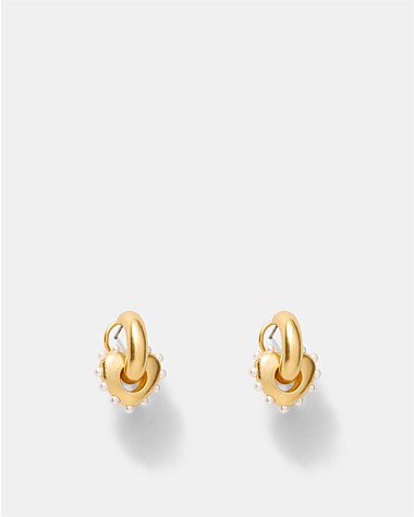 Adore Heart Hoop Earrings