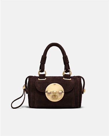 Turnlock Bowler Grab Crossbody Bag