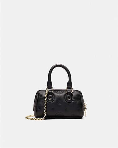 Flashback Leather Mini Bowler Crossbody Bag