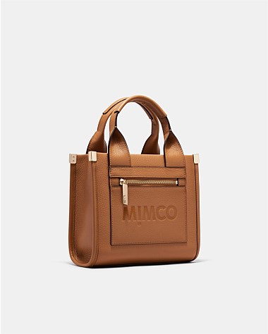 Patch Leather Mini Tote Bag