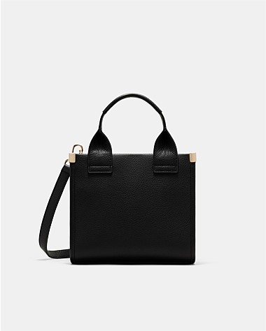 Patch Leather Mini Tote Bag