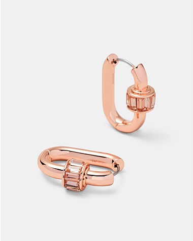 Descent Huggie Hoop Earrings