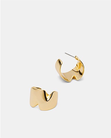 Into the Fold Wide Hoop Earrings