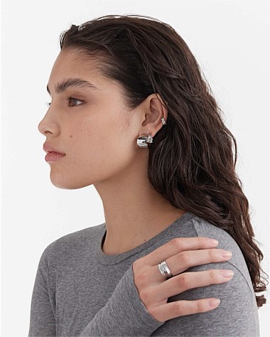 Into the Fold Wide Hoop Earrings