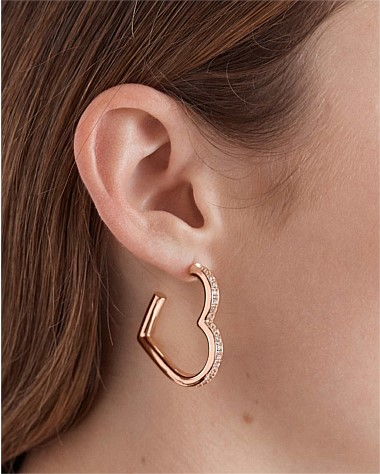 Passionate Heart Hoop Earrings