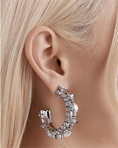 Love To Love You Crystal Hoop Earrings