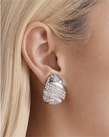 Studio 54 Pave Clip On Earrings