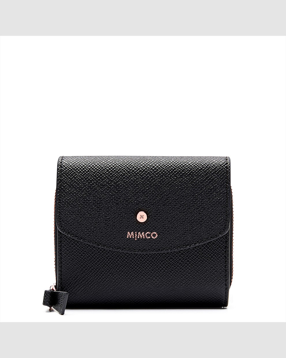 Black Rose Gold Sublime Small Zip Wallet Small Wallets Mimco