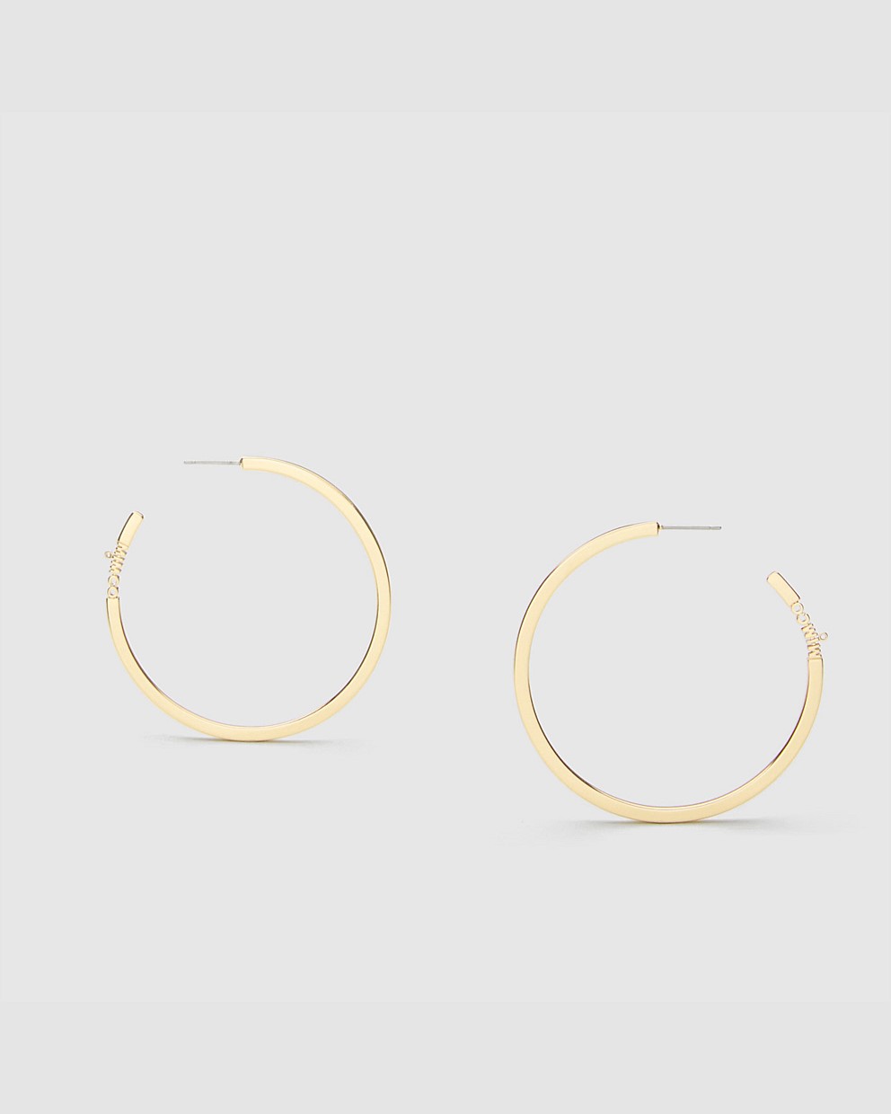 STATIC LARGE METAL HOOP EARRINGS