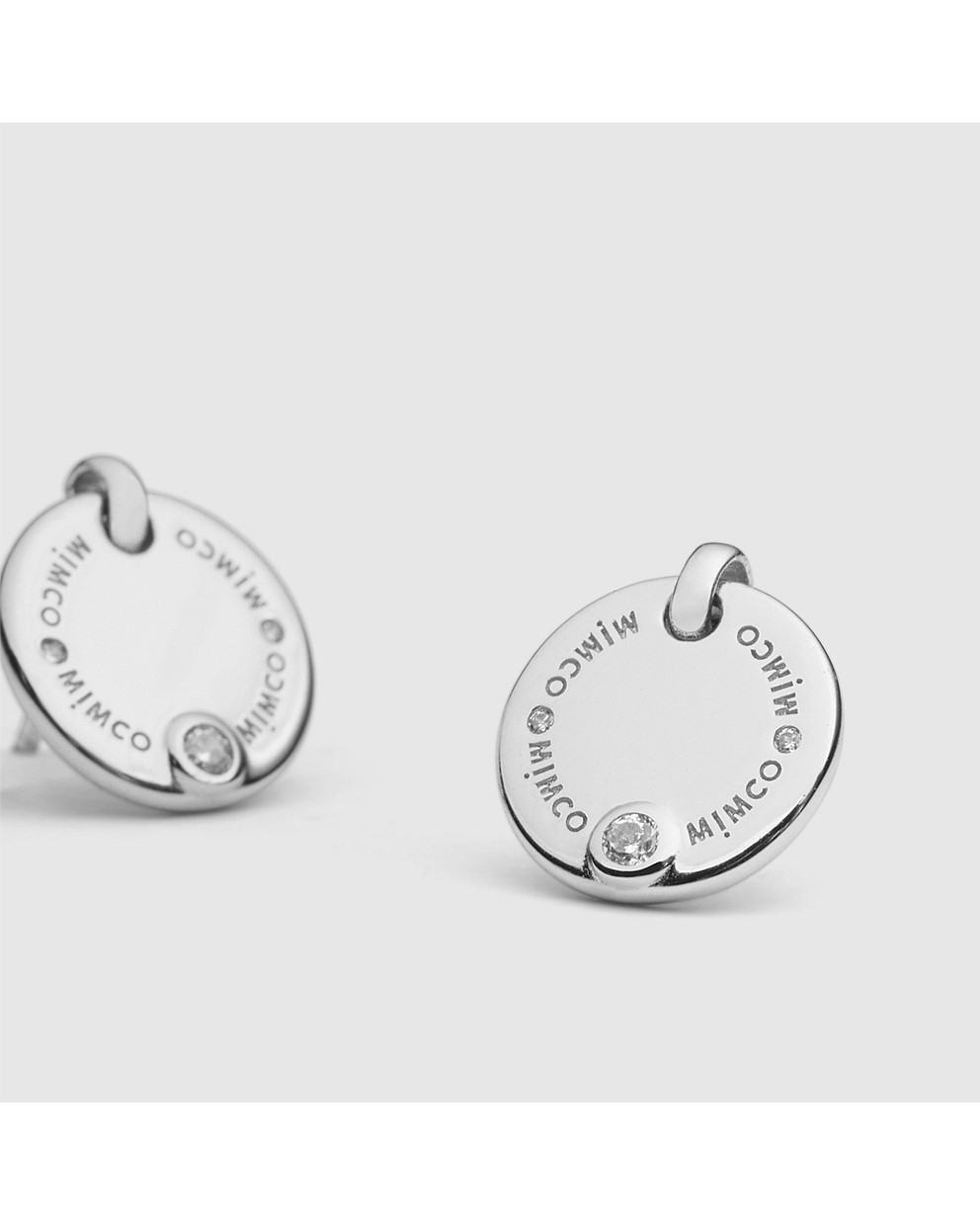 Silver rotate sterling silver coin stud earrings Stud Earrings Mimco
