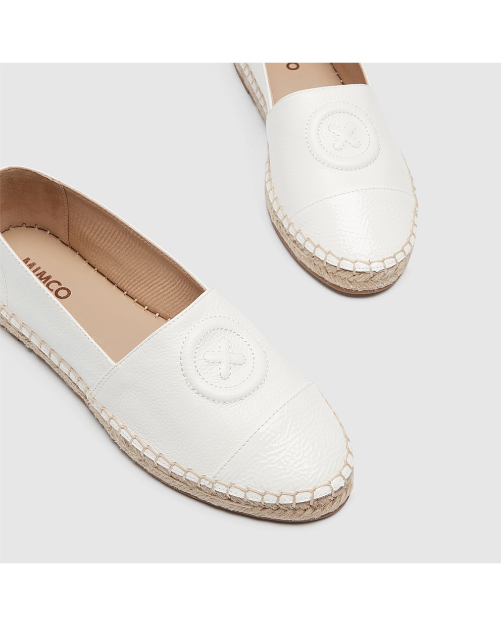 White Mim Espadrille Shoes Mimco