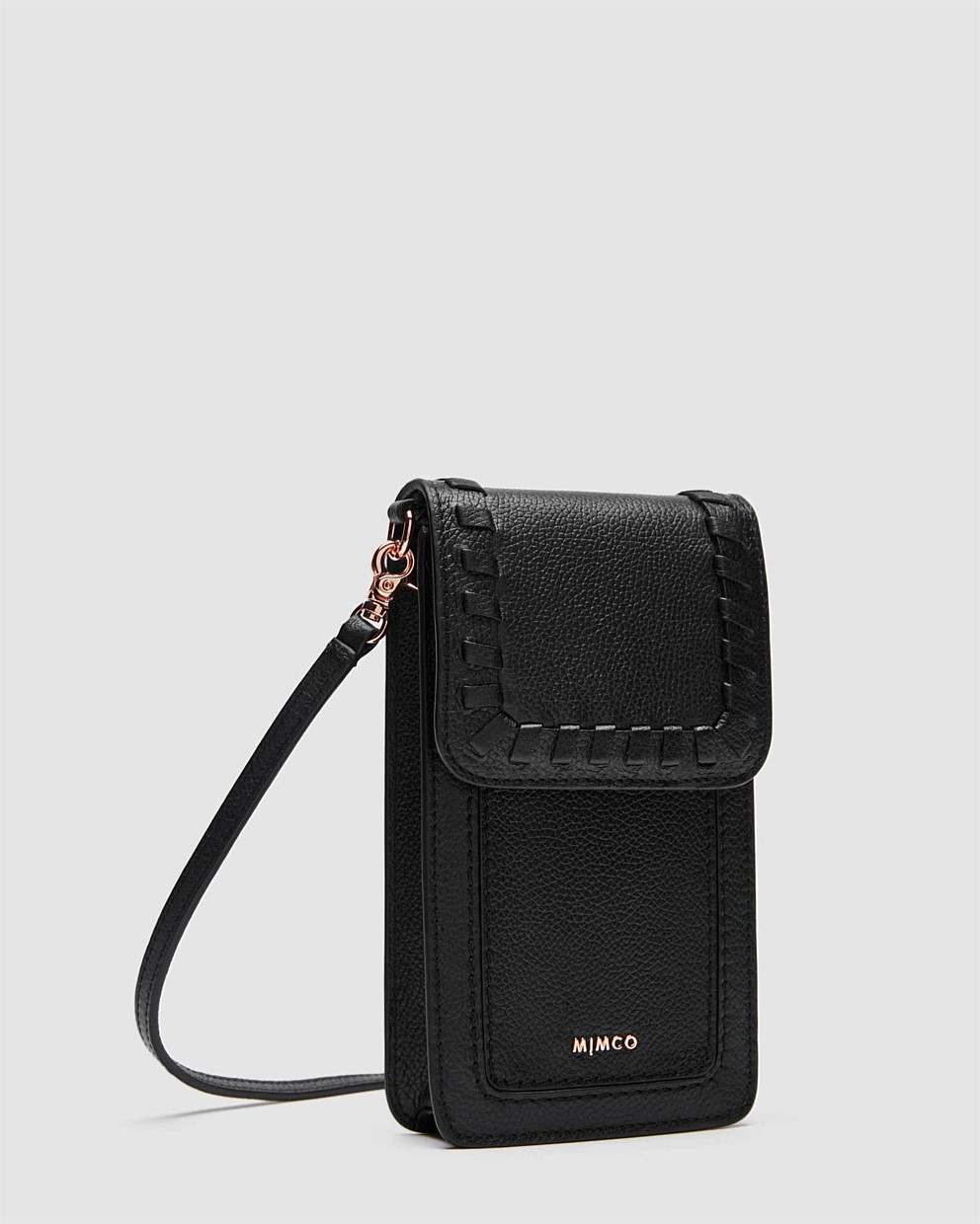 Black Rose Gold Piazza Tech Crossbody Bag Bags Mimco