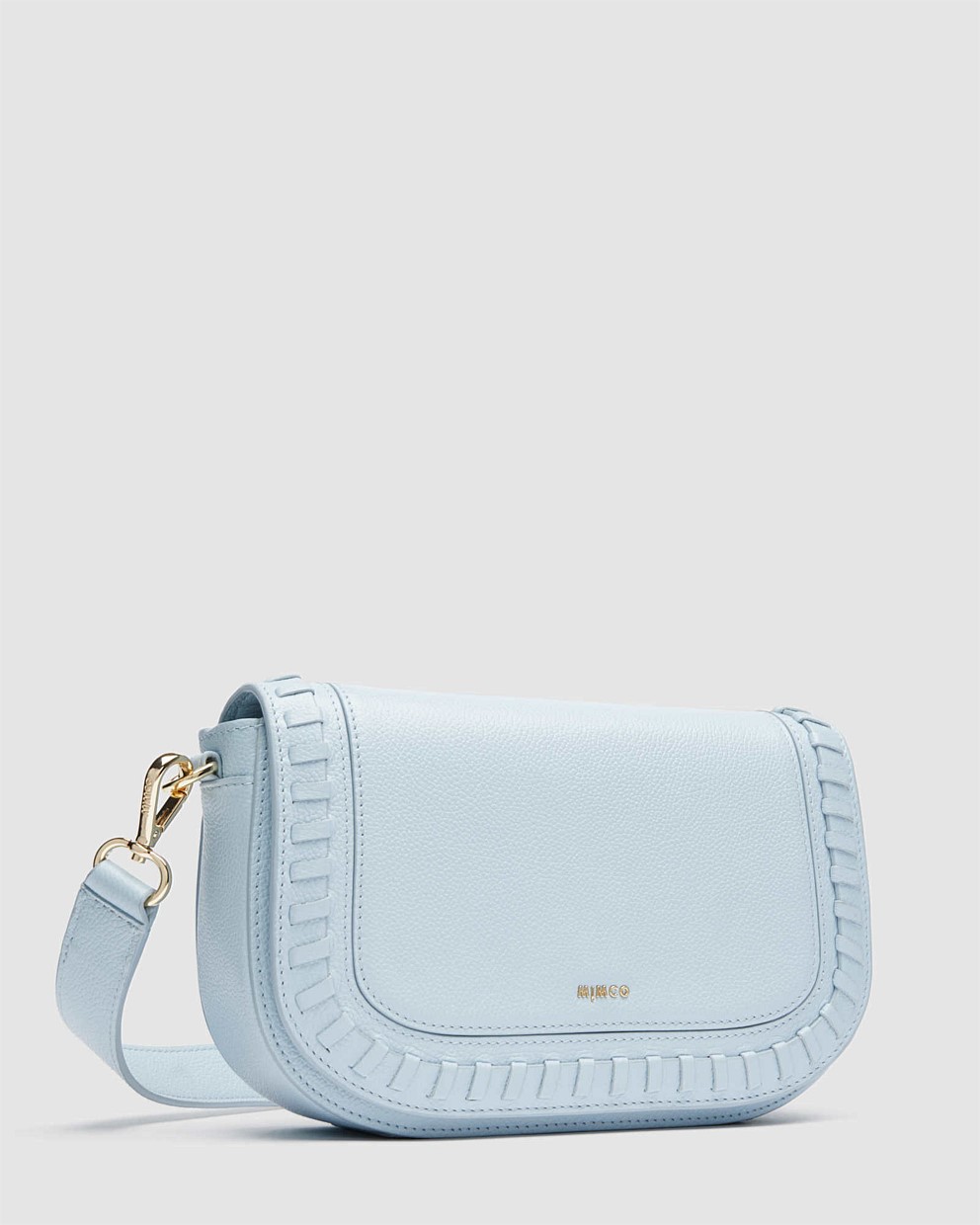 Arctic Blue Piazza Saddle Bag Crossbody Bags Mimco