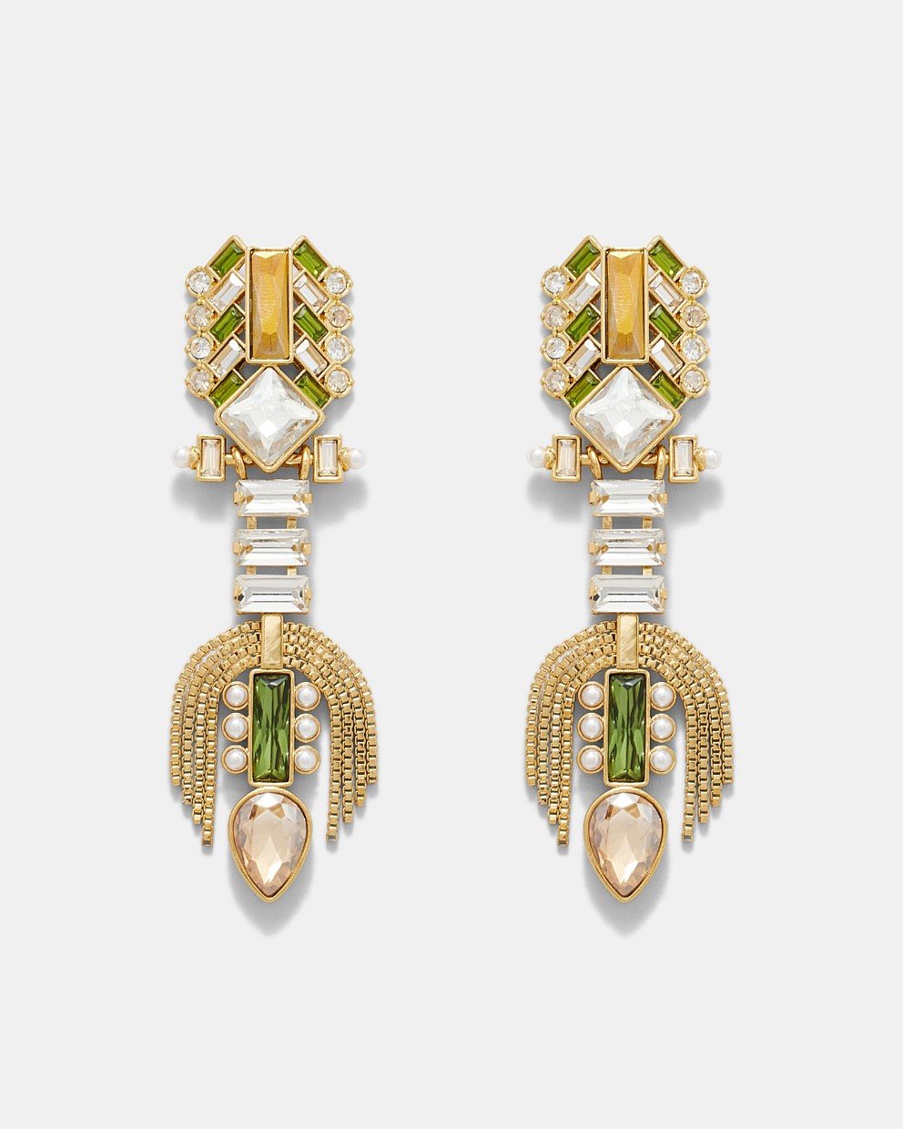 Pull Up To The Bumper Crystal Statement Earrings