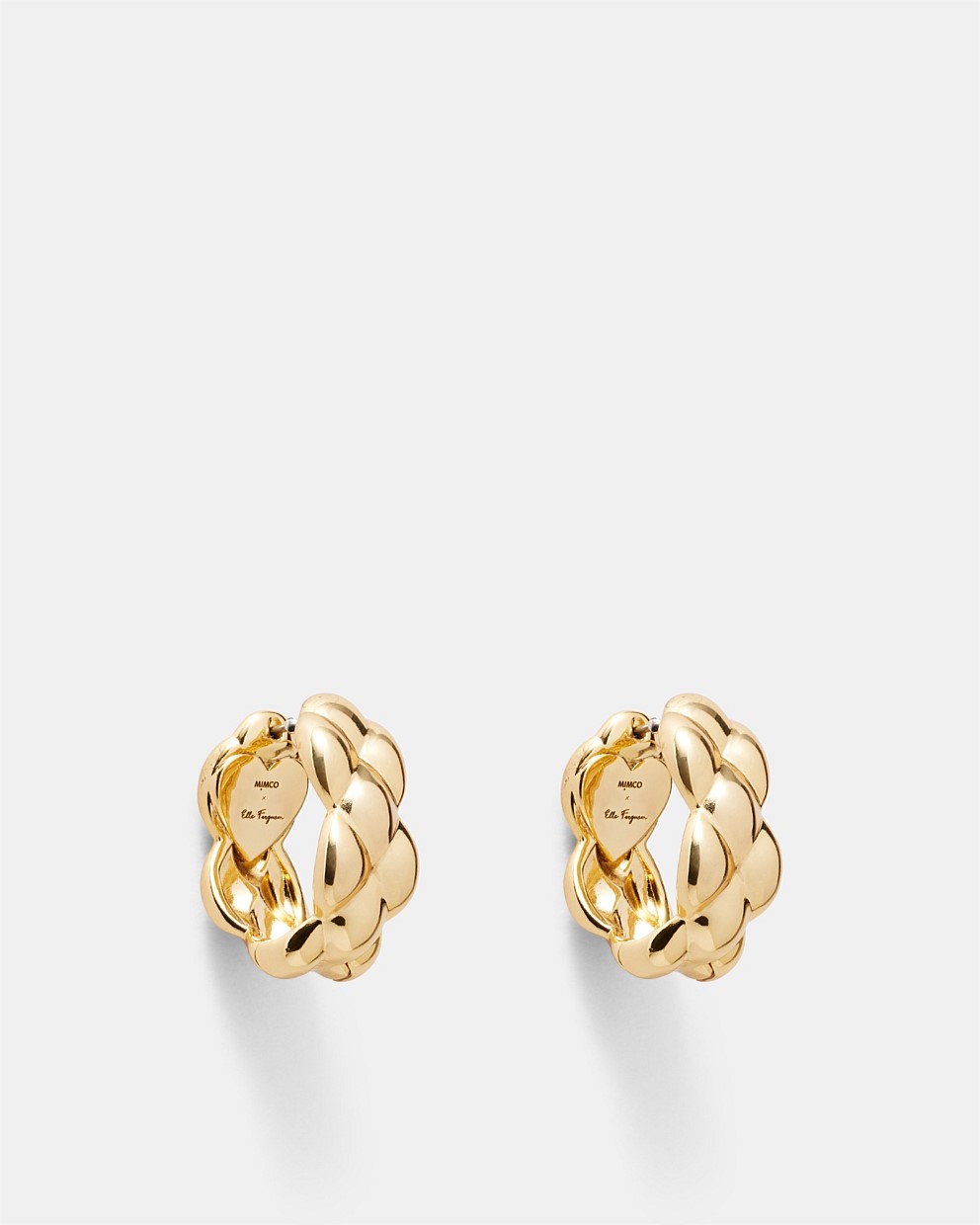 Paris Quilted Hoop Earrings