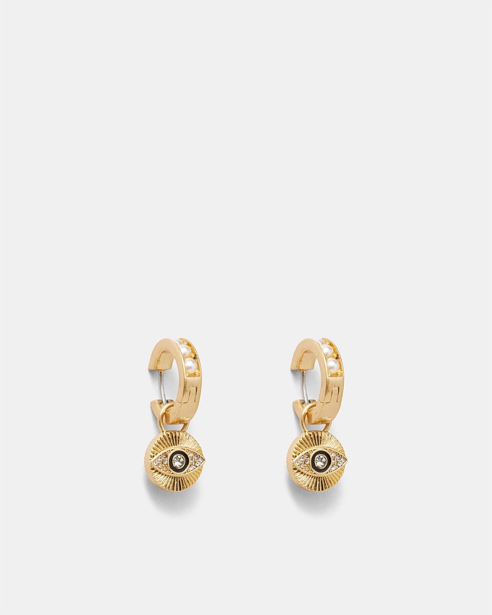 Emotively Pearl Huggie Hoop Earrings