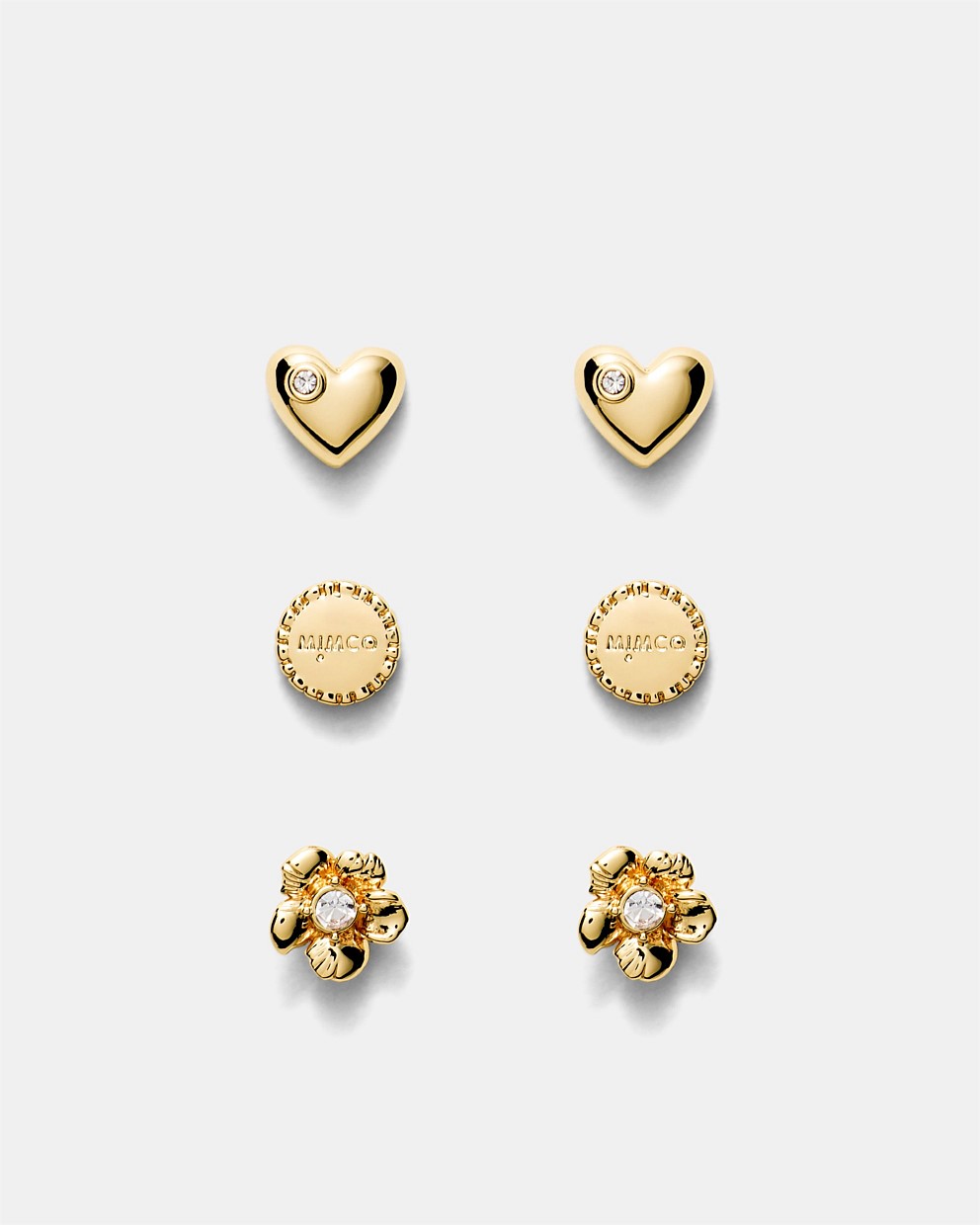 Heartfelt Stud Earrings Set