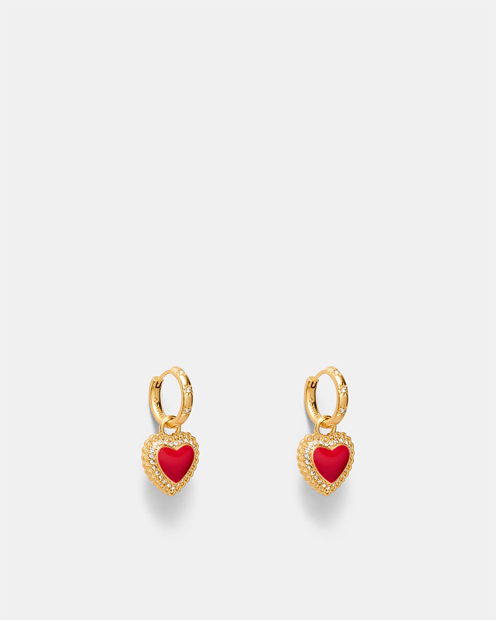 Lace Heart Hoop Earrings