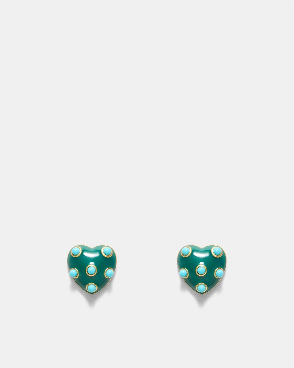 Polka Heart Stud Earrings