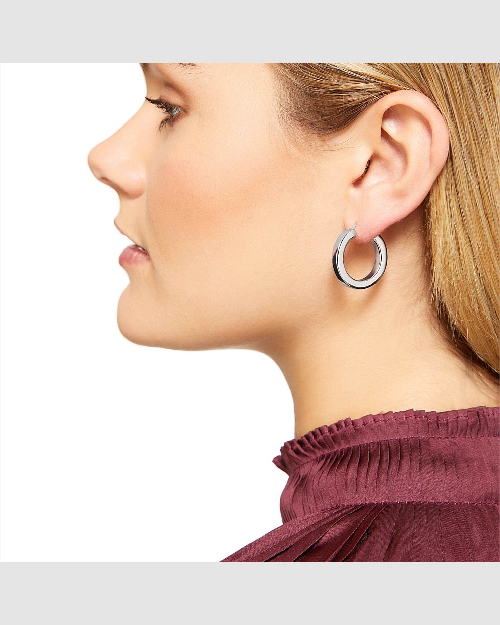 Silver Hula Hoop Earrings Hoop Earrings Mimco