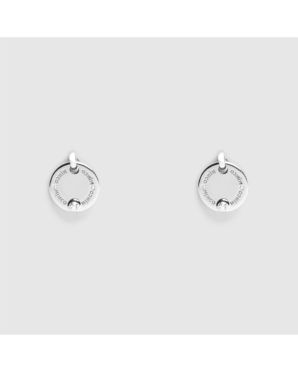 Silver rotate sterling silver coin stud earrings Stud Earrings Mimco