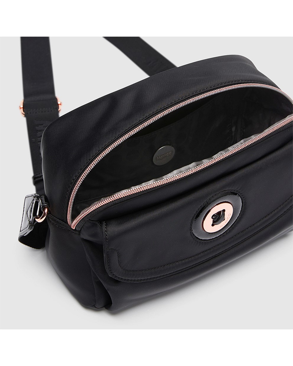 Black Rose Gold mimmazing satchel Crossbody Bags Mimco