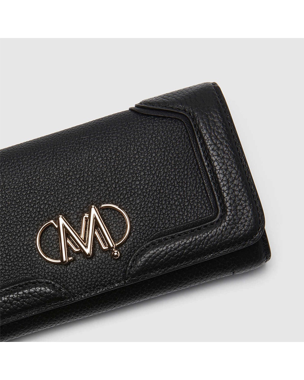 Black Light Gold unite large wallet Wallets Mimco