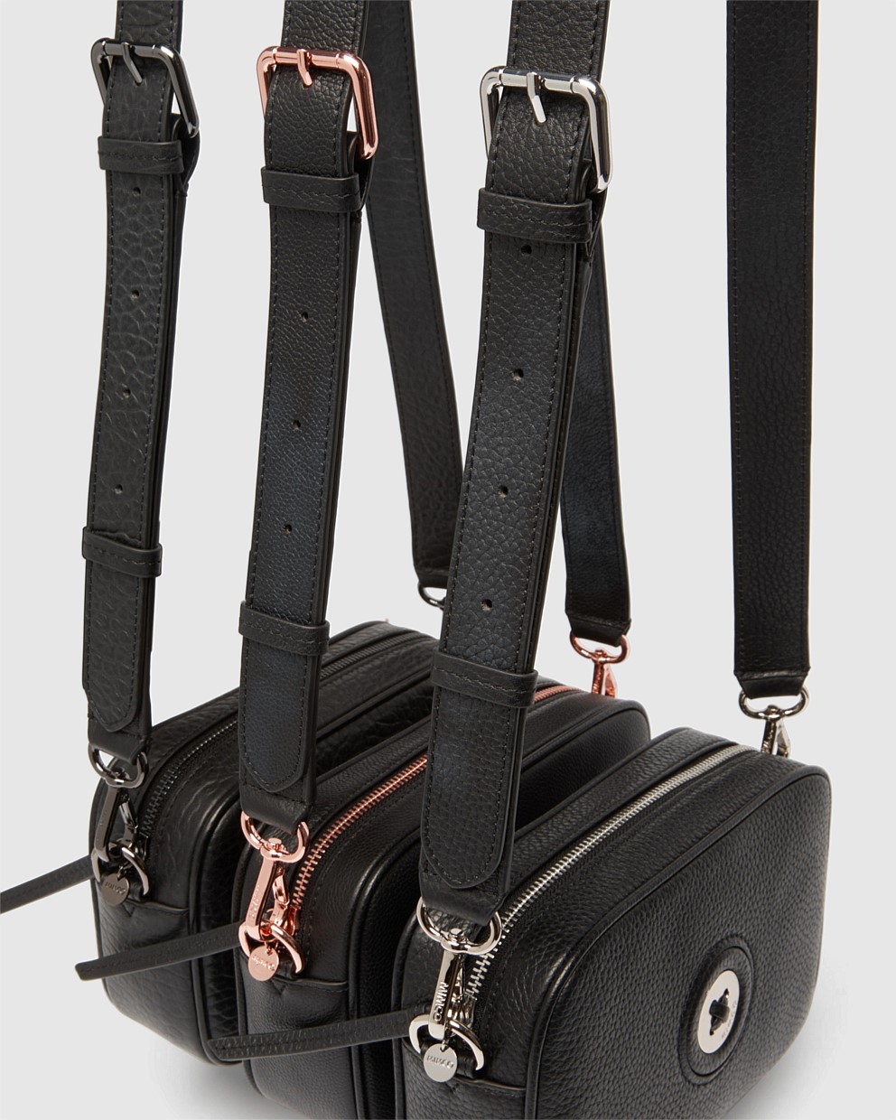 Black Rose Gold MimMazing Crossbody Bag Crossbody Bags Mimco